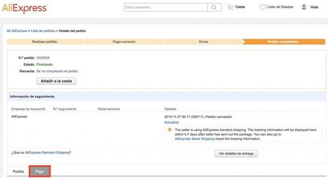 cuanto tarda aliexpress en devolver el dinero