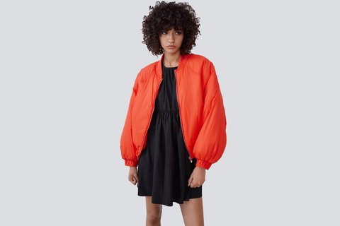 bomber acolchada oversize zara aliexpress