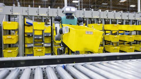 amazon empieza a introducir robots humanoides en sus almacenes