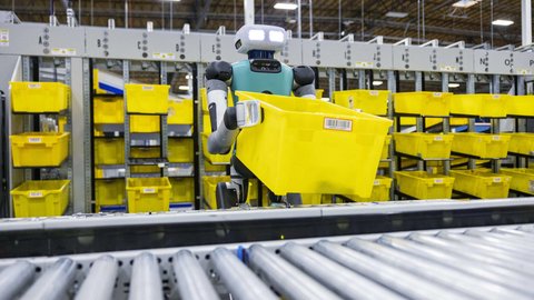 amazon empieza a introducir robots humanoides en sus almacenes