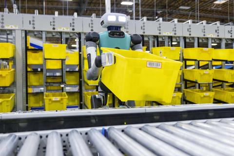 amazon empieza a introducir robots humanoides en sus almacenes