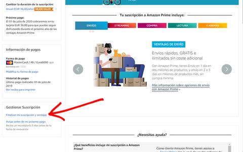 como cancelar amazon prime 2