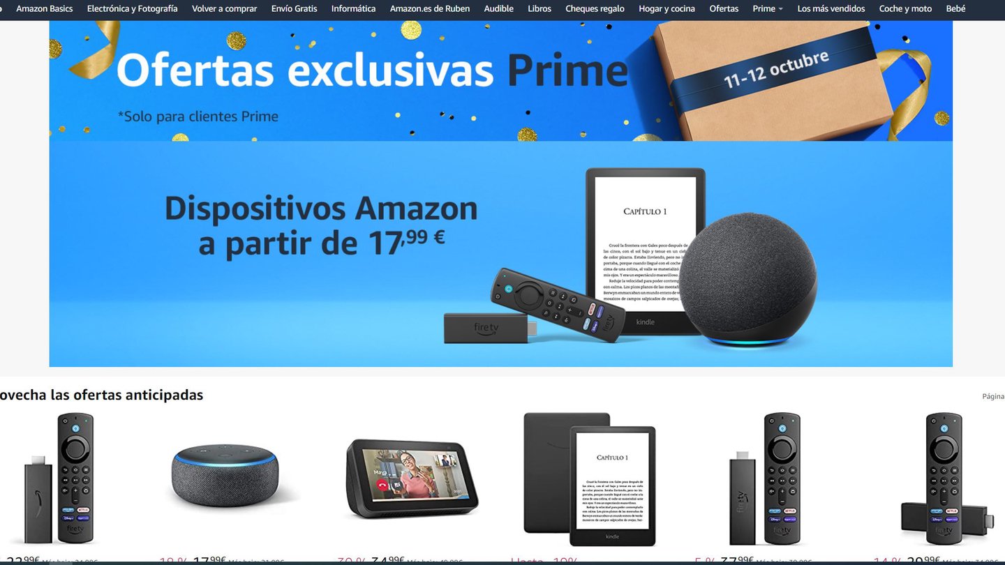 Amazon anuncia un nuevo Prime Day para el 11 y 12 de octubre