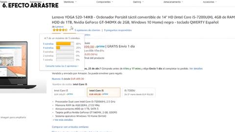 efecto arrastre reviews amazon