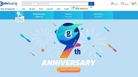 ¡ ofertas y descuentos del 9º aniversario de geekbuying!