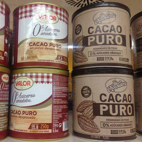 cacao puro mercadona vs chocolate valor