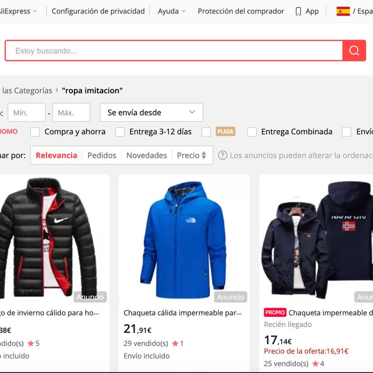 ropa de imitacion china