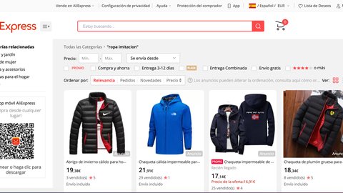 ropa de imitacion china