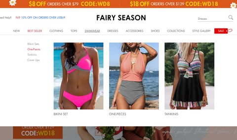tienda de ropa china fairyseason