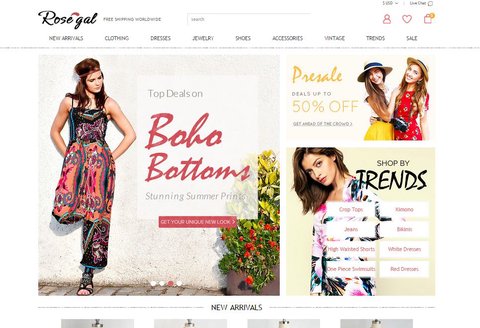tienda de ropa china rosegal