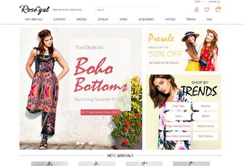 tienda de ropa china rosegal