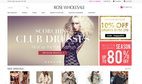 tienda de ropa china rosewholesale