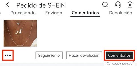 como escribir un comentario shein