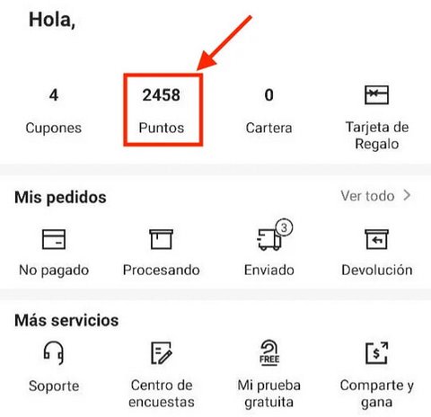 como saber puntos shein