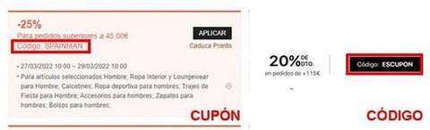 diferencias cupon codigo descuento shein