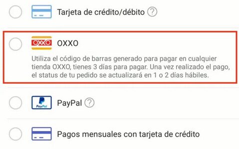 formas pagar efectivo shein