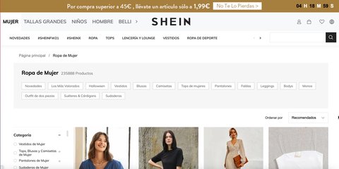 shein mejores tiendas chinas