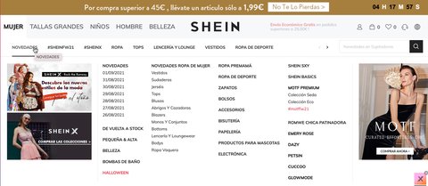 shein tiendas chinas