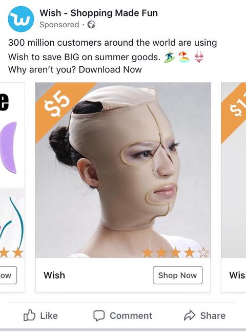 ropa facial wish