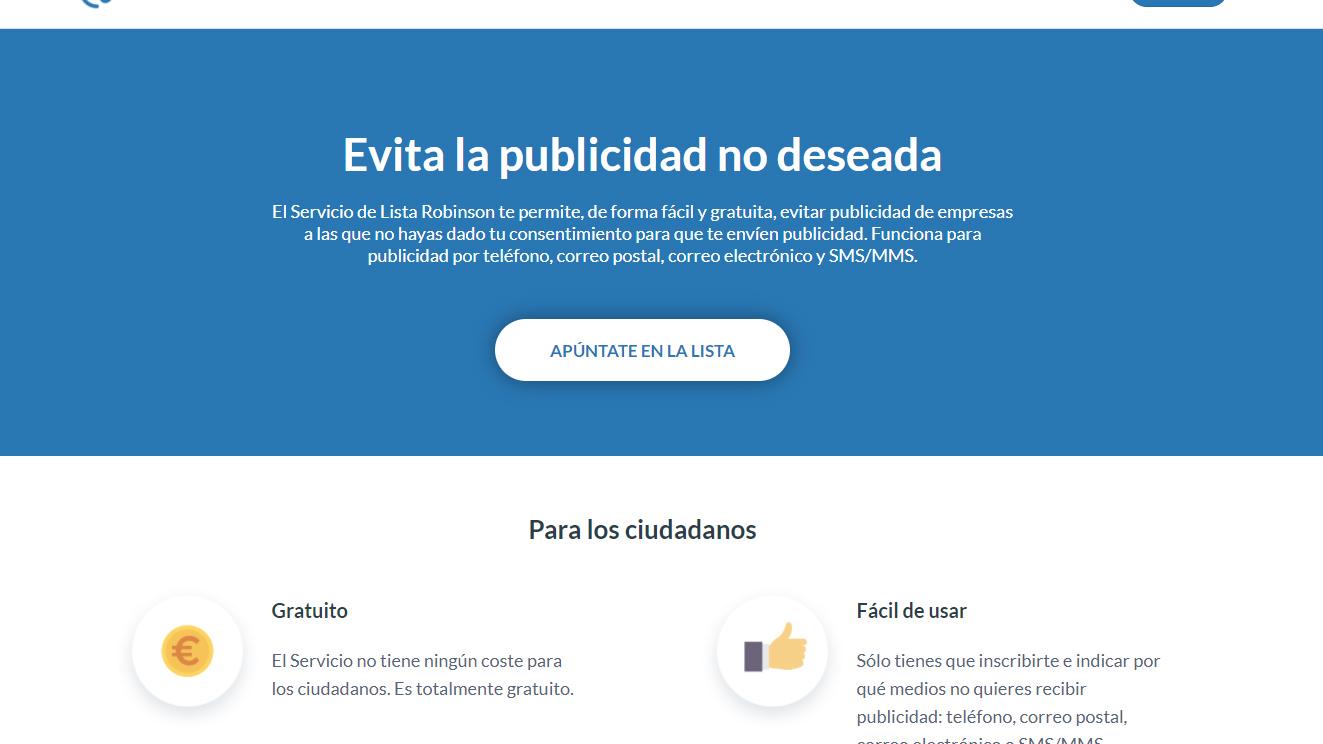 apuntar lista robinson