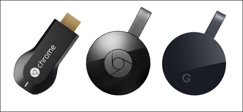 diferentes versiones google chromecast