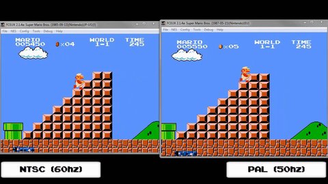 mario en ntsc vs pal